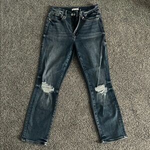 Women's Distressed Blue Jeans